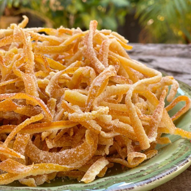 Casquinha de laranja cristalizada 200 g