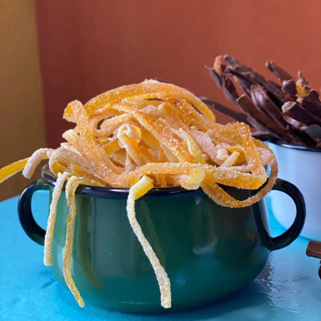 Casquinha de laranja cristalizada 200 g