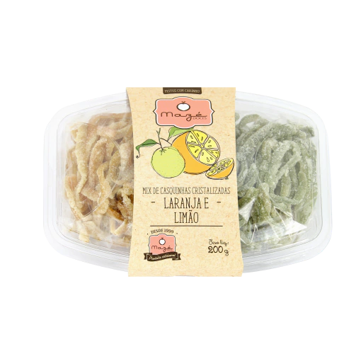 Casquinha de laranja / limão cristalizada 200 g